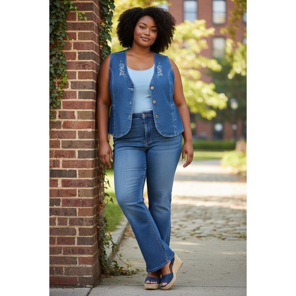 Erika Women's Denim Blue Jean Vest